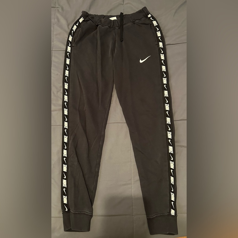 Nike Black Pants with White Logo Accents
